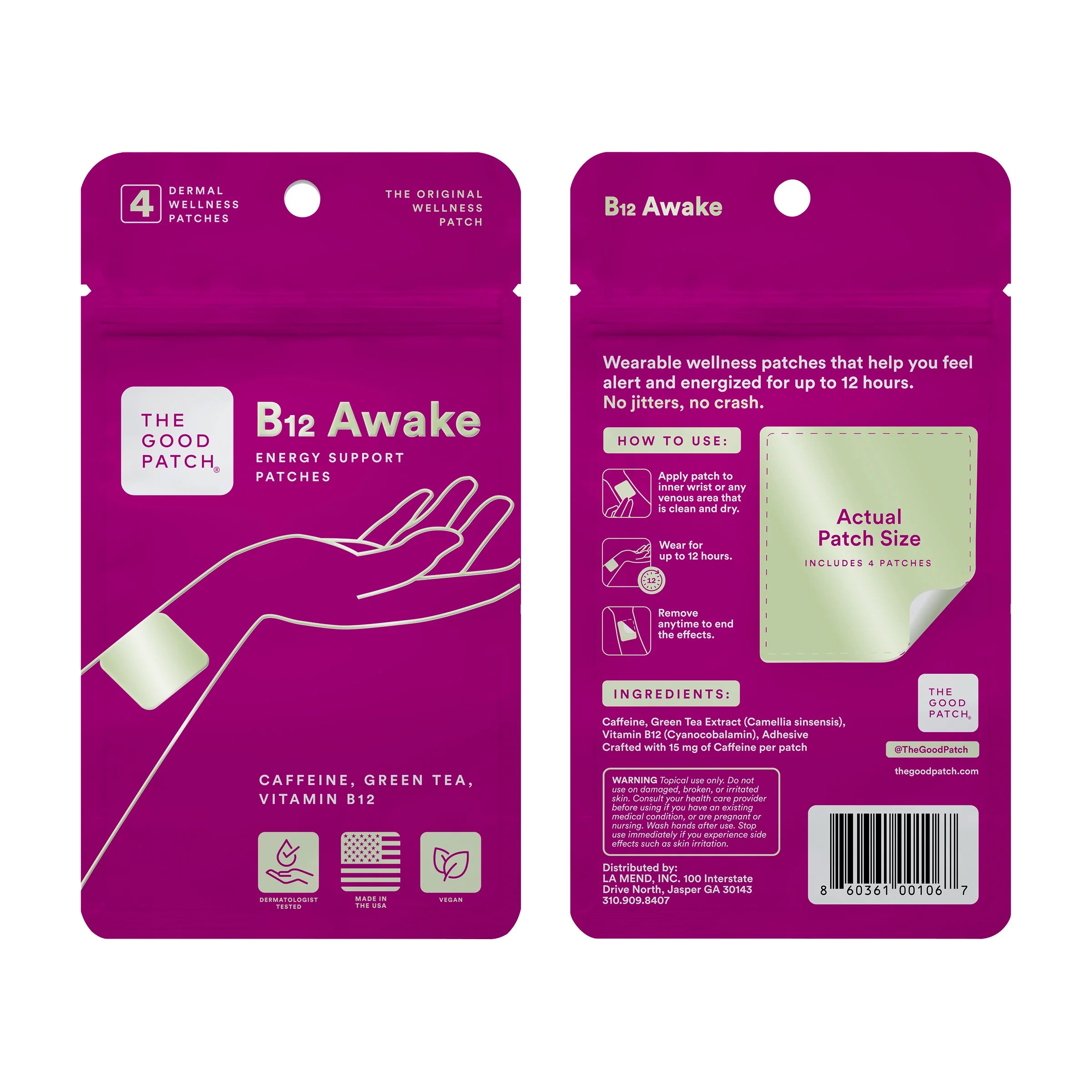 The Good Patch B12 Awake – Energy Support Patches