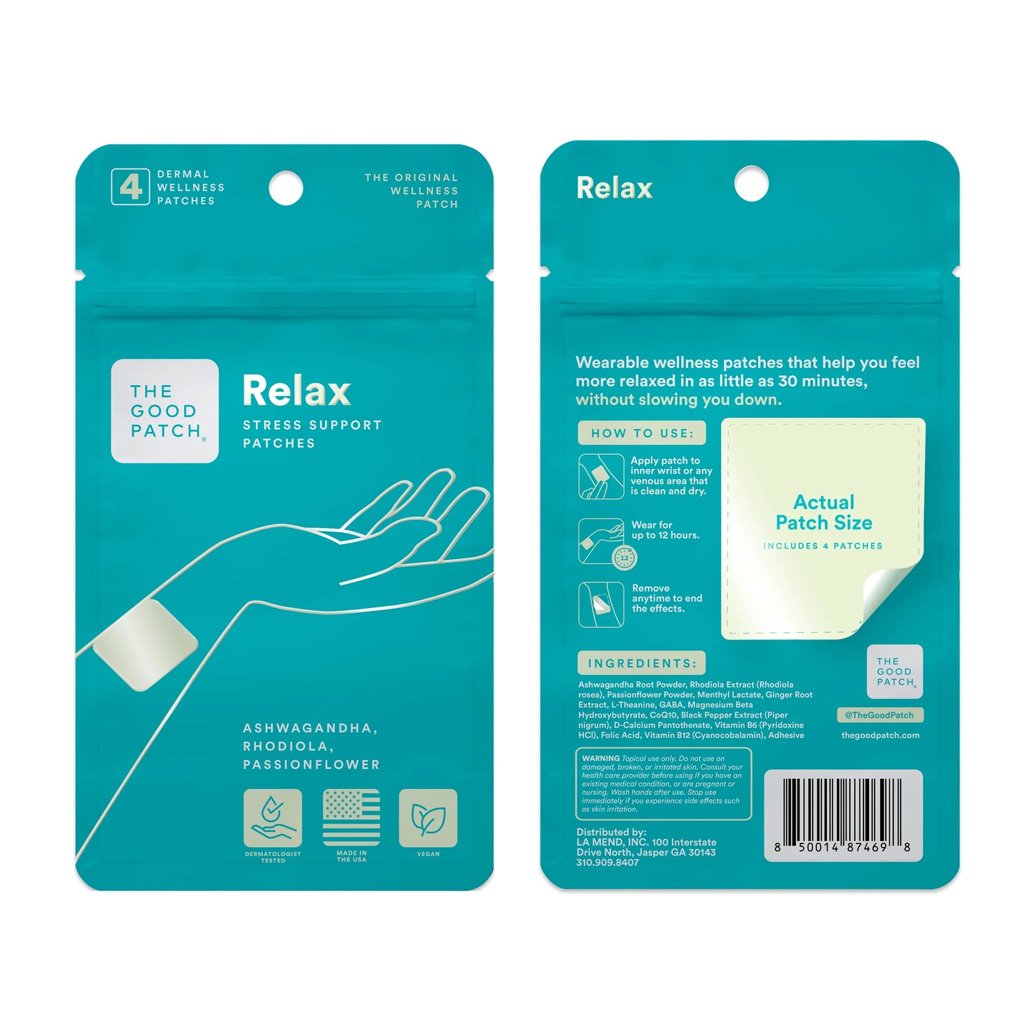 The Good Patch Relax – Stress Support Patches
