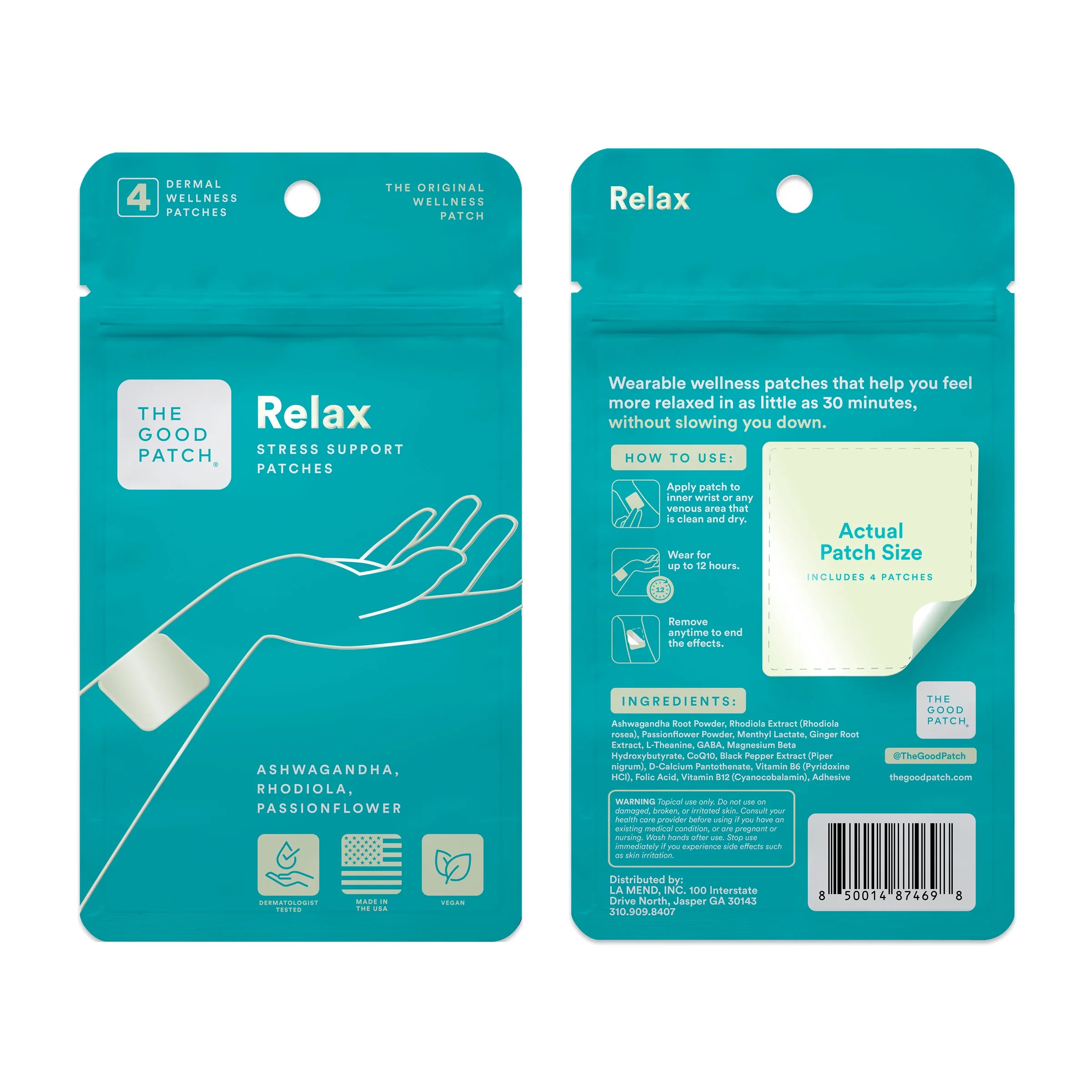 The Good Patch Relax – Stress Support Patches