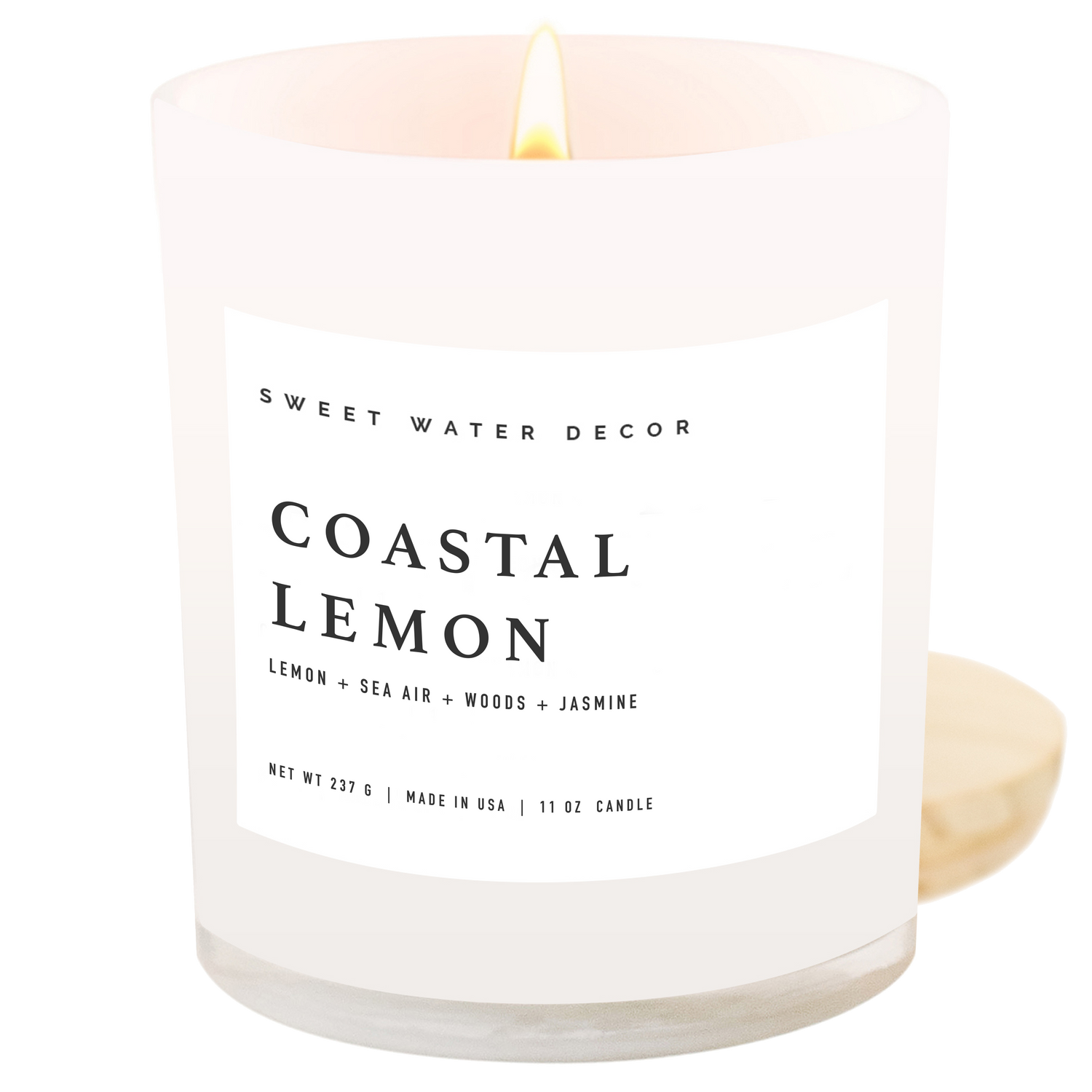 Sweet Water Decor - Coastal Lemon 11 oz Soy Candle - Home Decor &amp; Gifts