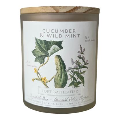 Zoet Bathlatier - Botanical Candle Collection - Cucumber &amp; Wild Mint