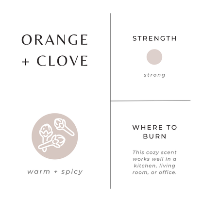 Slow North - Orange + Clove - Non-Toxic Soy Candle