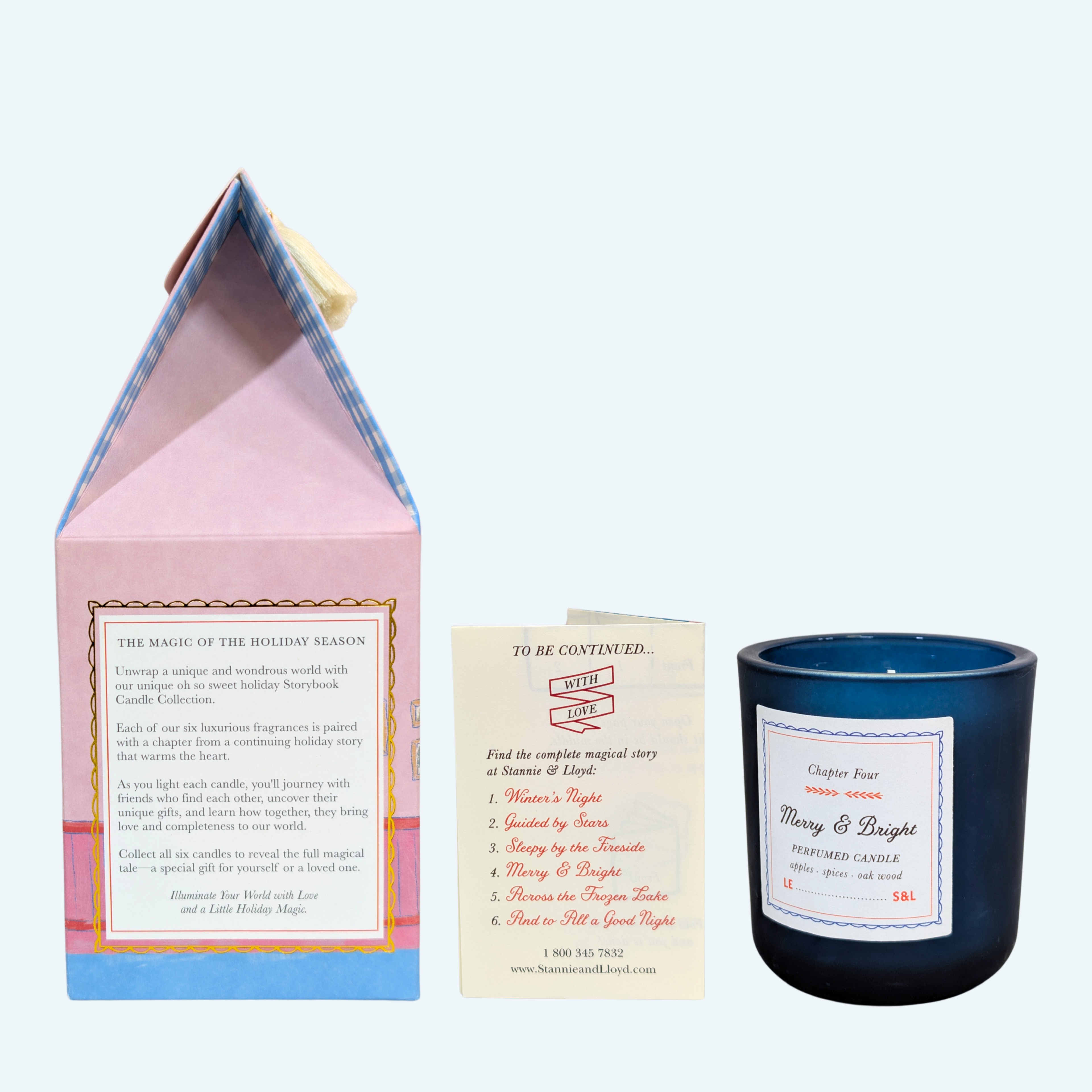 Stannie &amp; Lloyd - Holiday Storybook Candle - Merry &amp; Bright