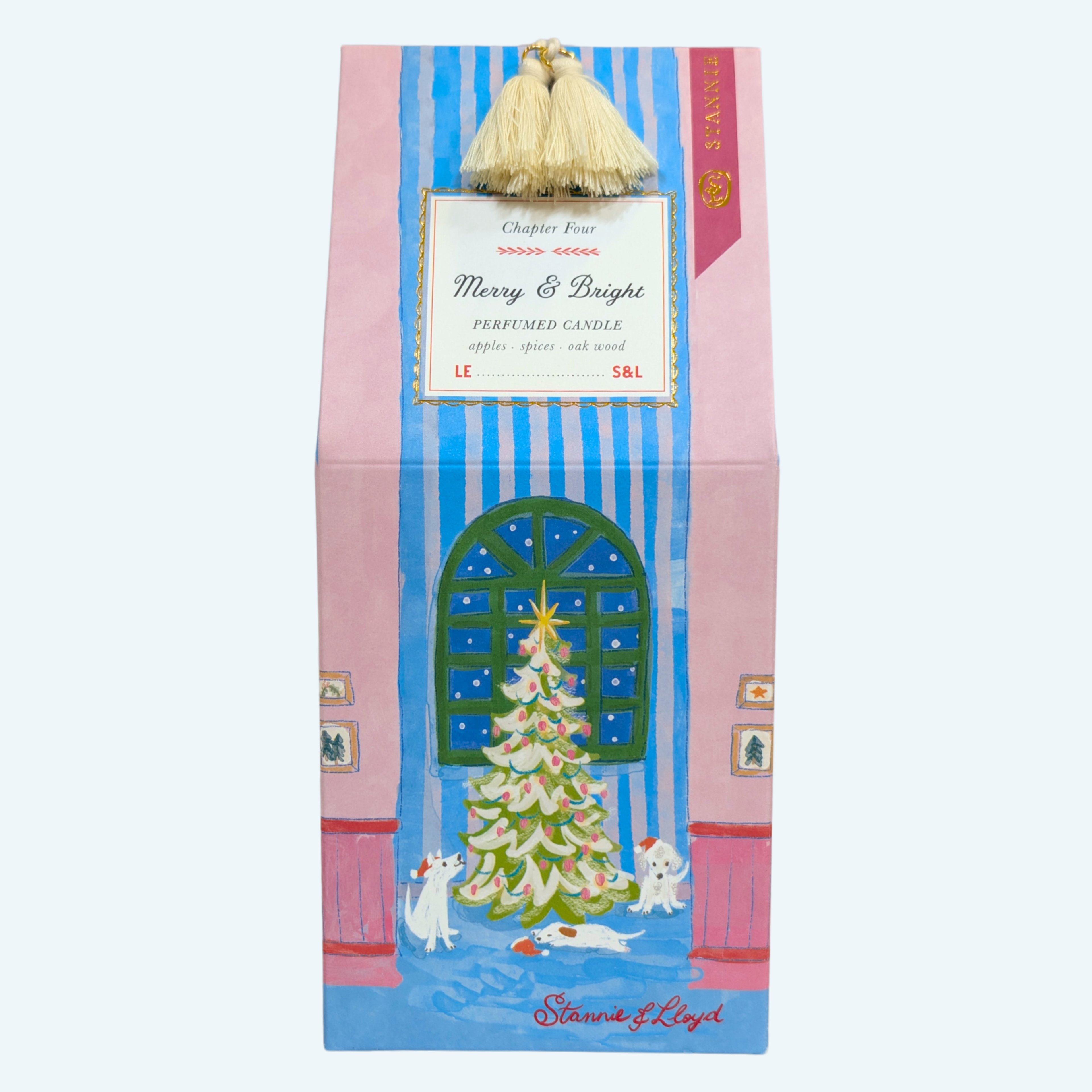 Stannie &amp; Lloyd - Holiday Storybook Candle - Merry &amp; Bright