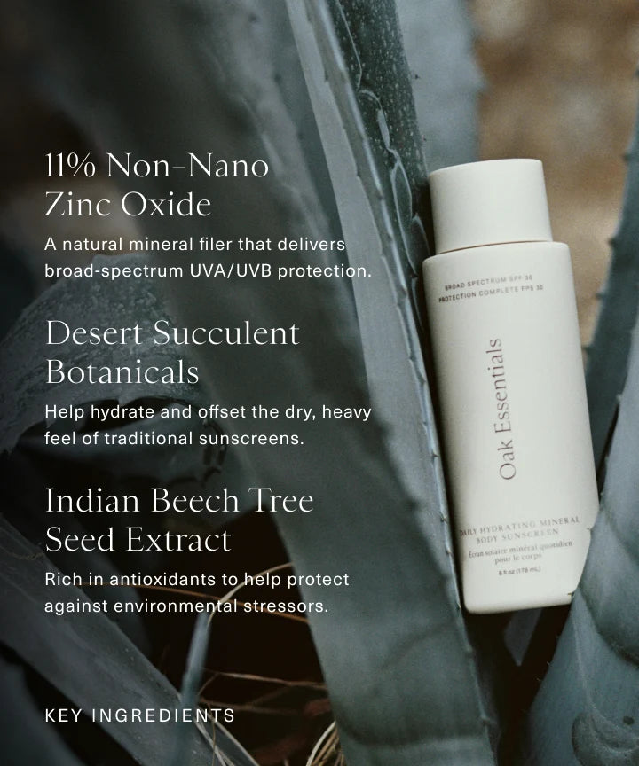 Oak Essentials Daily Hydrating Mineral Body Sunscreen