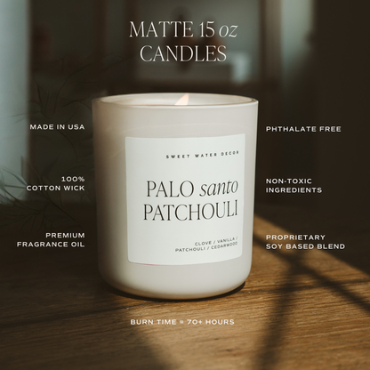 Sweet Water Decor - Salt and Sea 15 oz Soy Candle, Matte Jar -  Home Decor