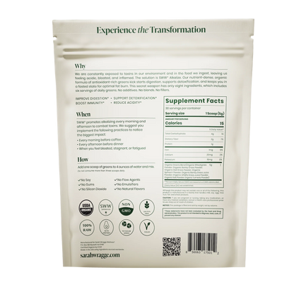 Sarah Wragge Wellness SWW® Alkalize Detoxifying Greens Powder