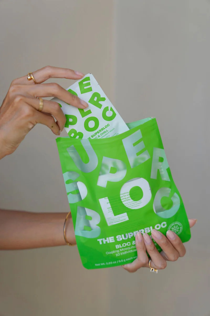 The Superbloc Bloc &amp; Chill Mosquito Repellent Wipes