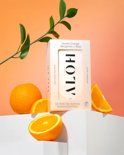 Sweet Orange Bergamot + Aloe Sanitizing Hand Wipes