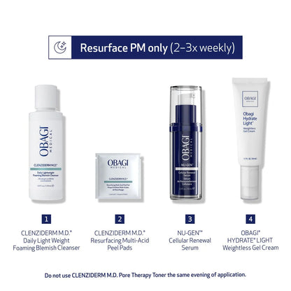 Obagi CLENZIDERM M.D.® Resurfacing Multi-Acid Peel Pads