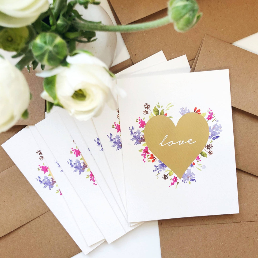Abigail Jayne Design - Love Floral Greeting Card | Valentine Love Friendship - The Look and Co