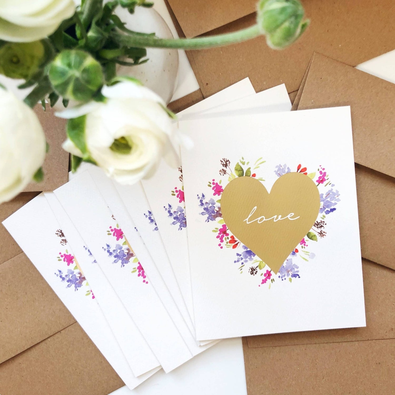 Abigail Jayne Design - Love Floral Greeting Card | Valentine Love Friendship - The Look and Co