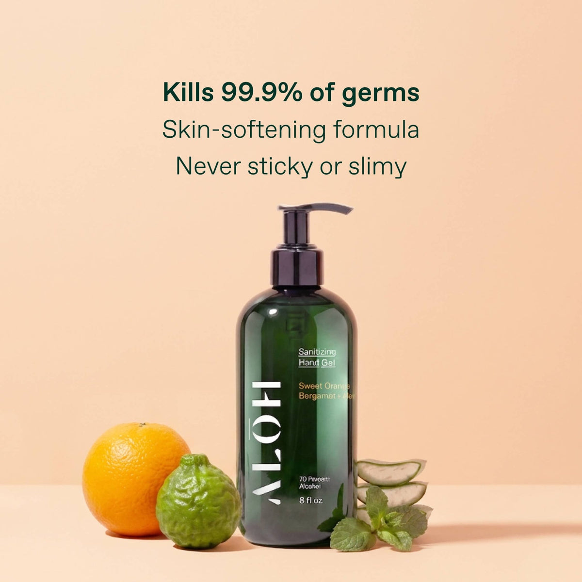 ALŌH - Sanitizing Hand Gel - Sweet Orange Bergamot + Aloe - The Look and Co