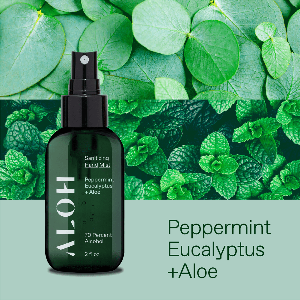 ALŌH - Sanitizing Hand Mist Peppermint Eucalyptus + Aloe - The Look and Co