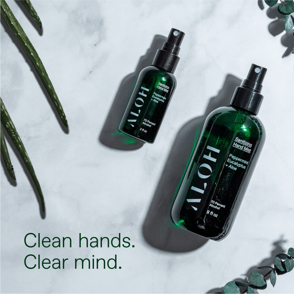 ALŌH - Sanitizing Hand Mist Peppermint Eucalyptus + Aloe - The Look and Co