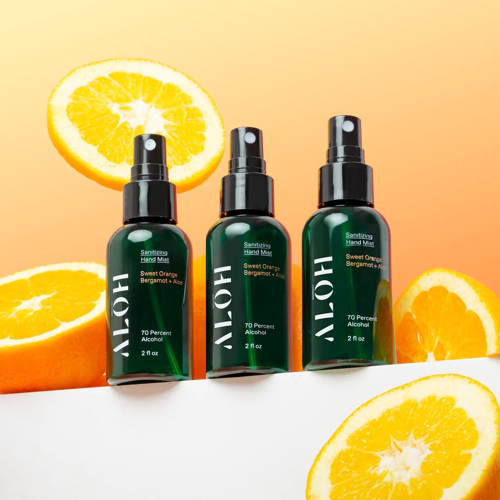 Aloh Sweet Orange Bergamot + Aloe Sanitizing Hand Mist - The Look and Co