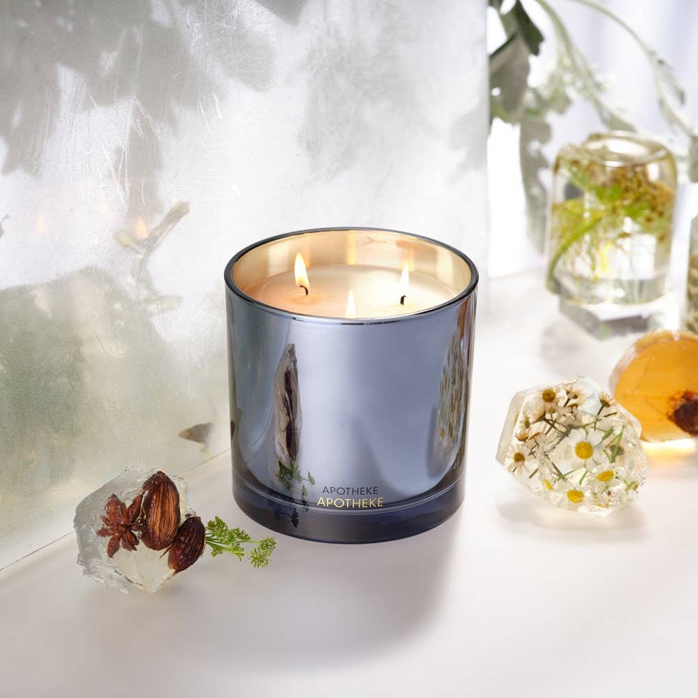 Apotheke - Cardamom Chestnut 3-Wick Candle - The Look and Co