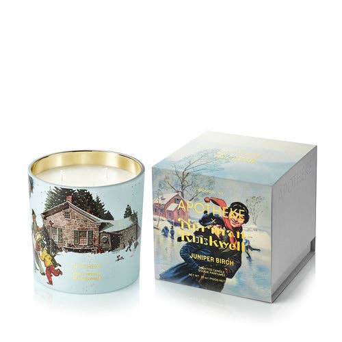 Apotheke - Norman Rockwell Juniper Birch 3-Wick Candle - The Look and Co