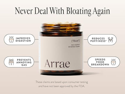 Arrae Bloat Supplement 60 Capsules - The Look and Co