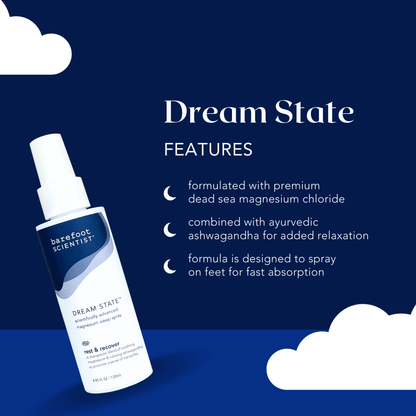 Barefoot Scientist - Dream State | sense - soothing magnesium sleep spray - The Look and Co