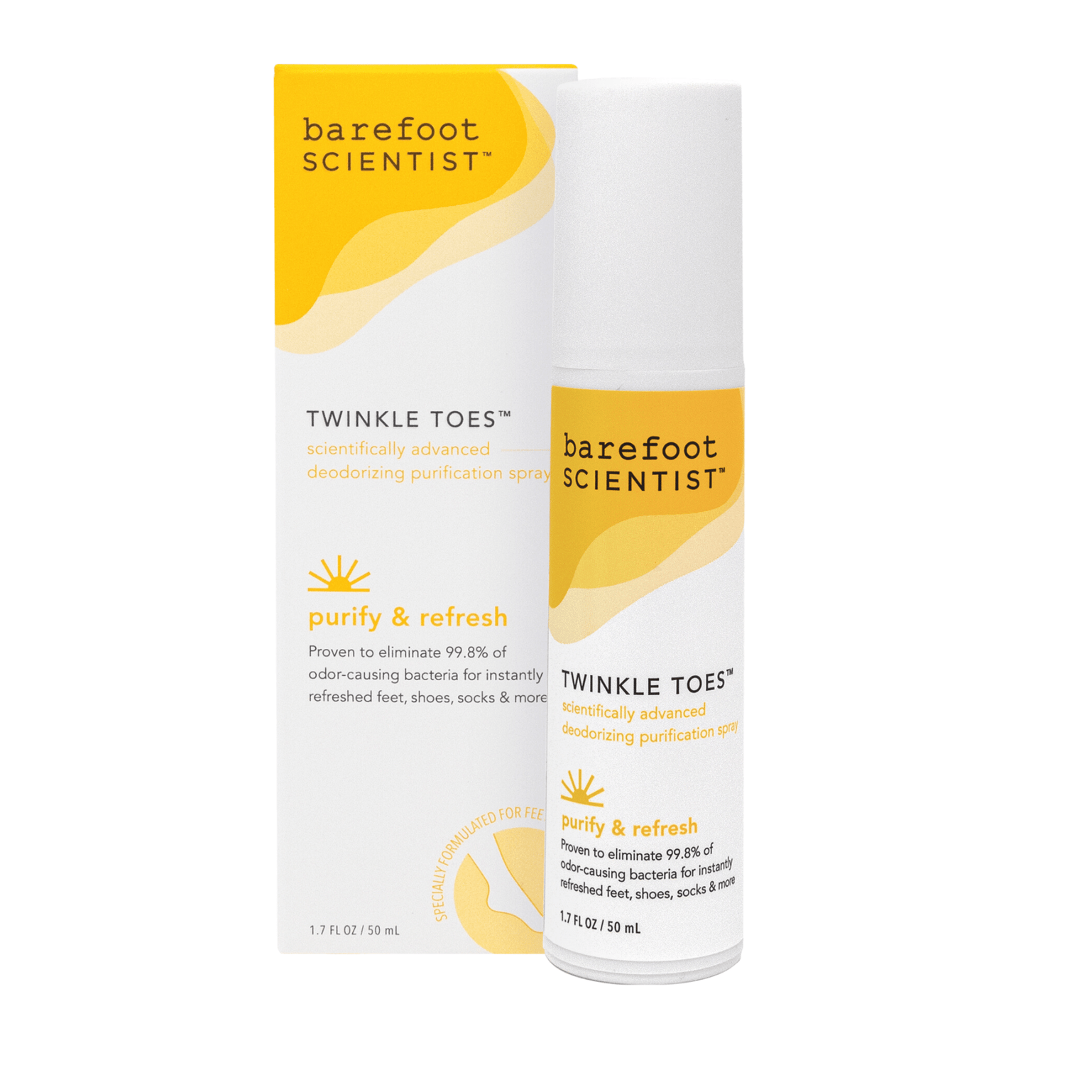 Barefoot Scientist - Twinkle Toes | Foot - freshening, odor - eliminating super spray - The Look and Co