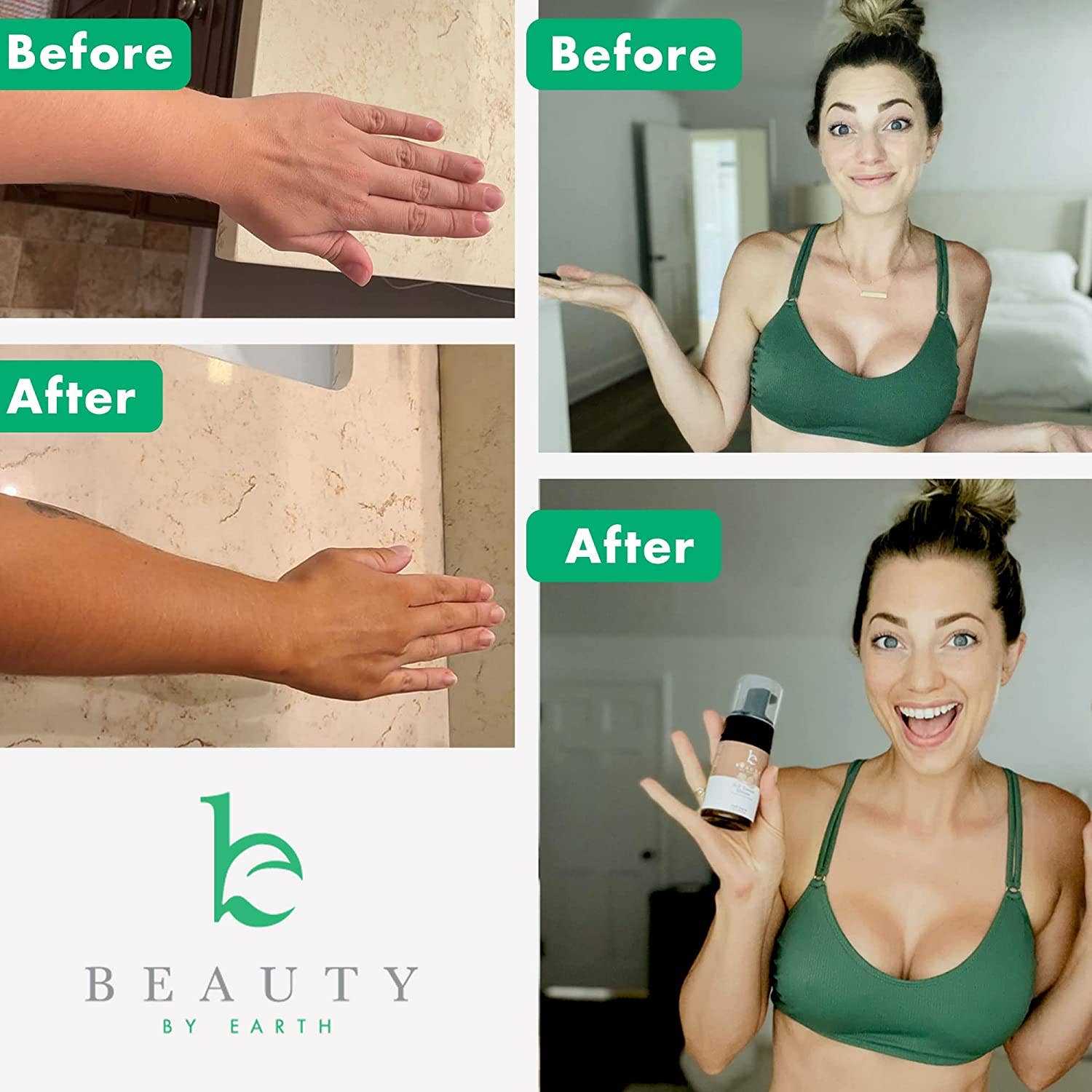 Beauty By Earth - Self Tanner Body Tanning Mousse - The Look and Co