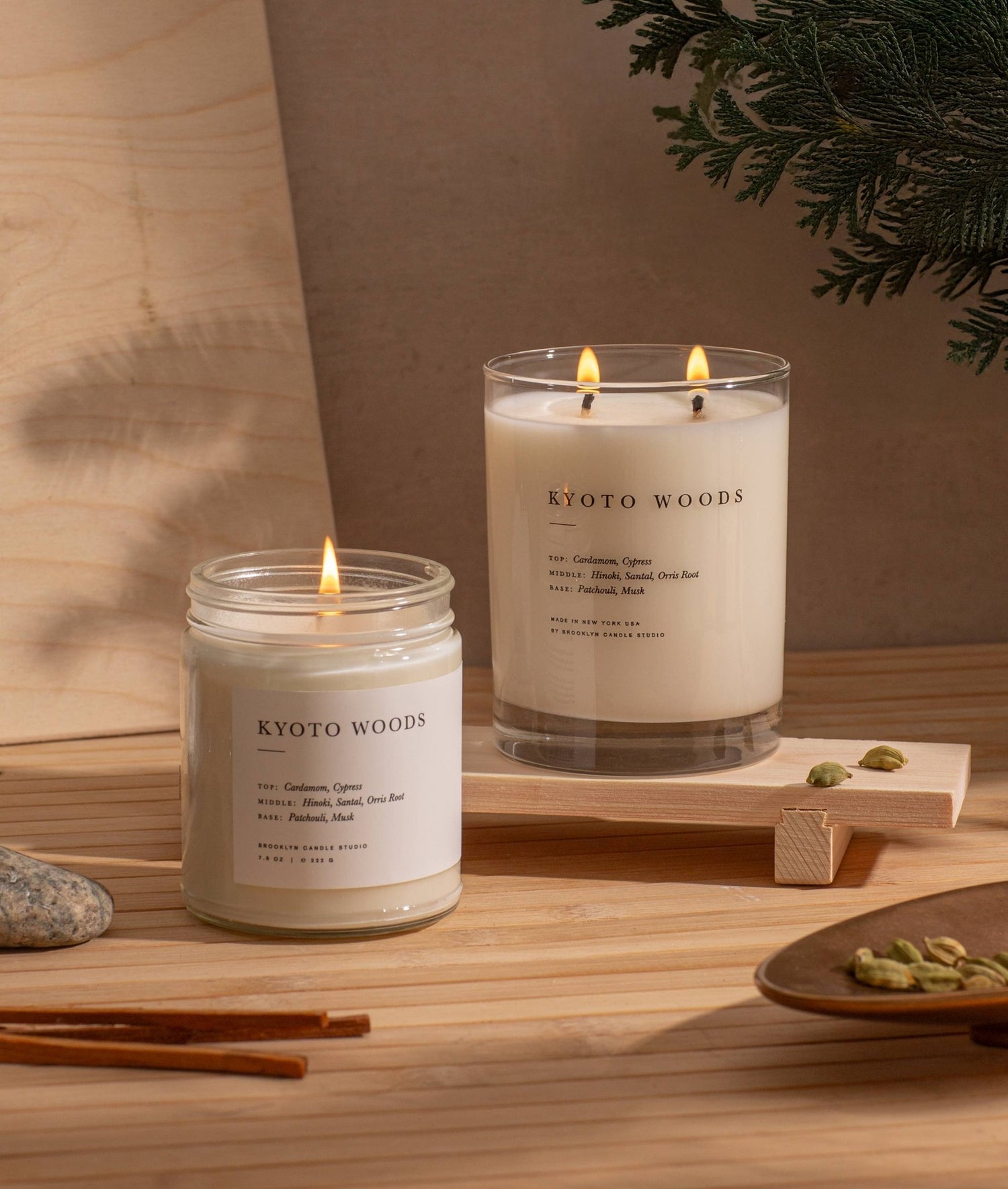 Brooklyn Candle Studio - Kyoto Woods Classic 2 - Wick Candle - The Look and Co
