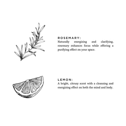 Slow North - Rosemary + Lemon - Non-Toxic Candle - Spring Gift