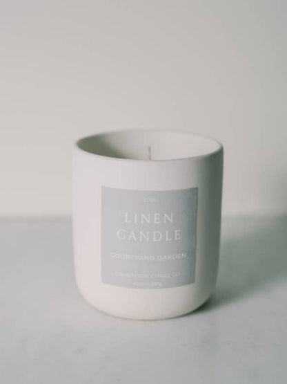 Charleston Candle Co. - L.01 Courtyard Garden Linen Candle - The Look and Co