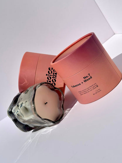 Choice Blooms - 7.2oz. No. 7 Tobacco + Wood Candle - The Look and Co