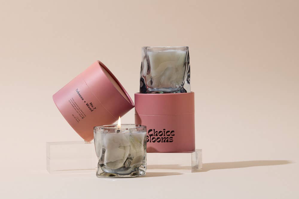 Choice Blooms - 7.2oz. No. 7 Tobacco + Wood Candle - The Look and Co