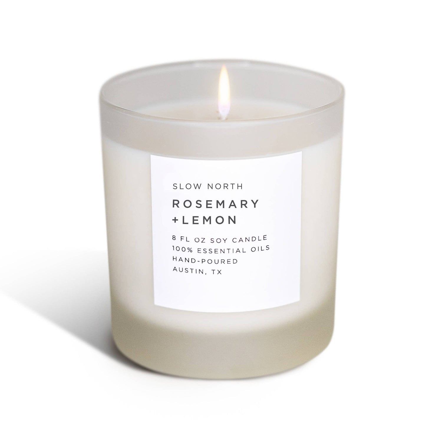 Slow North - Rosemary + Lemon - Non-Toxic Candle - Spring Gift
