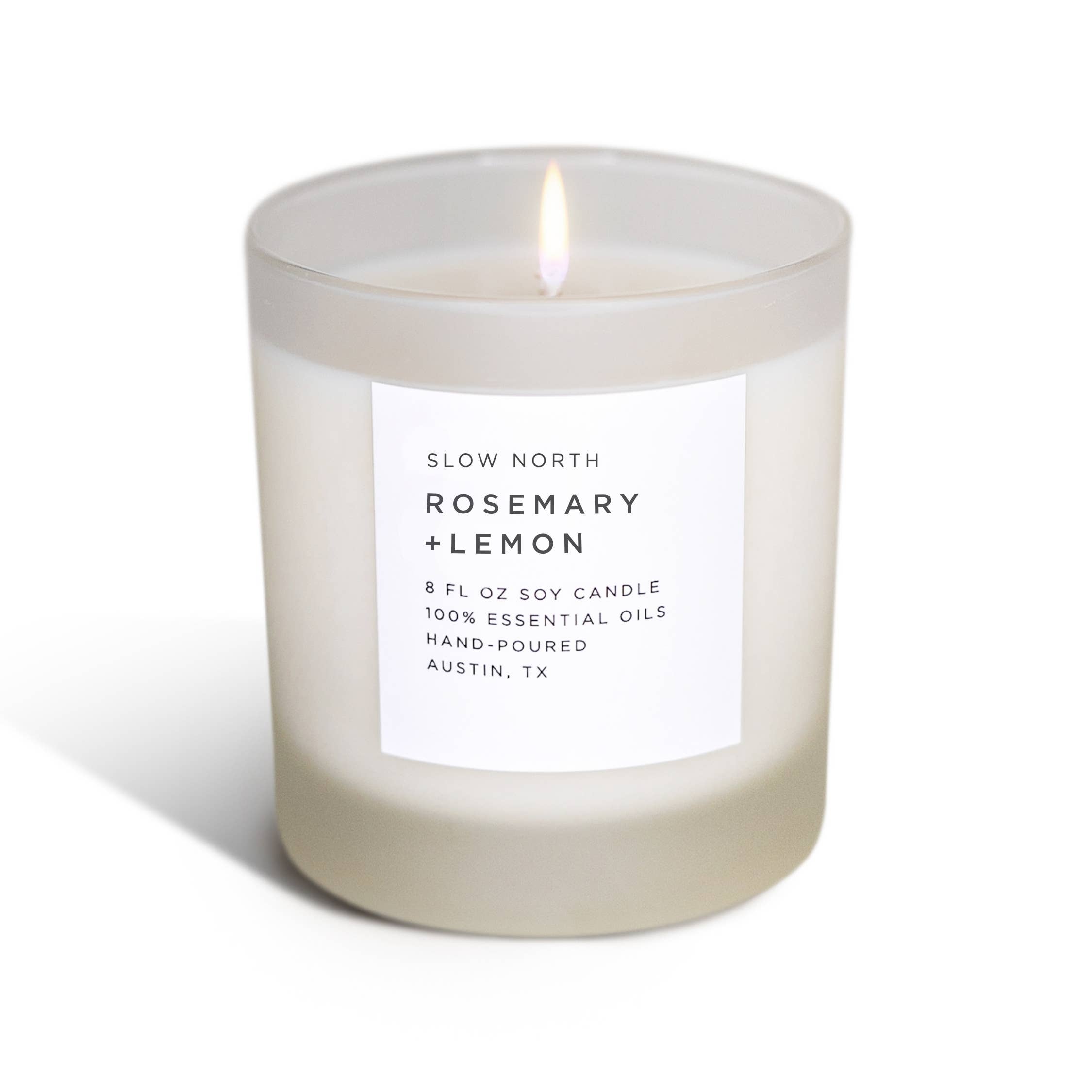 Slow North - Rosemary + Lemon - Non-Toxic Candle - Spring Gift