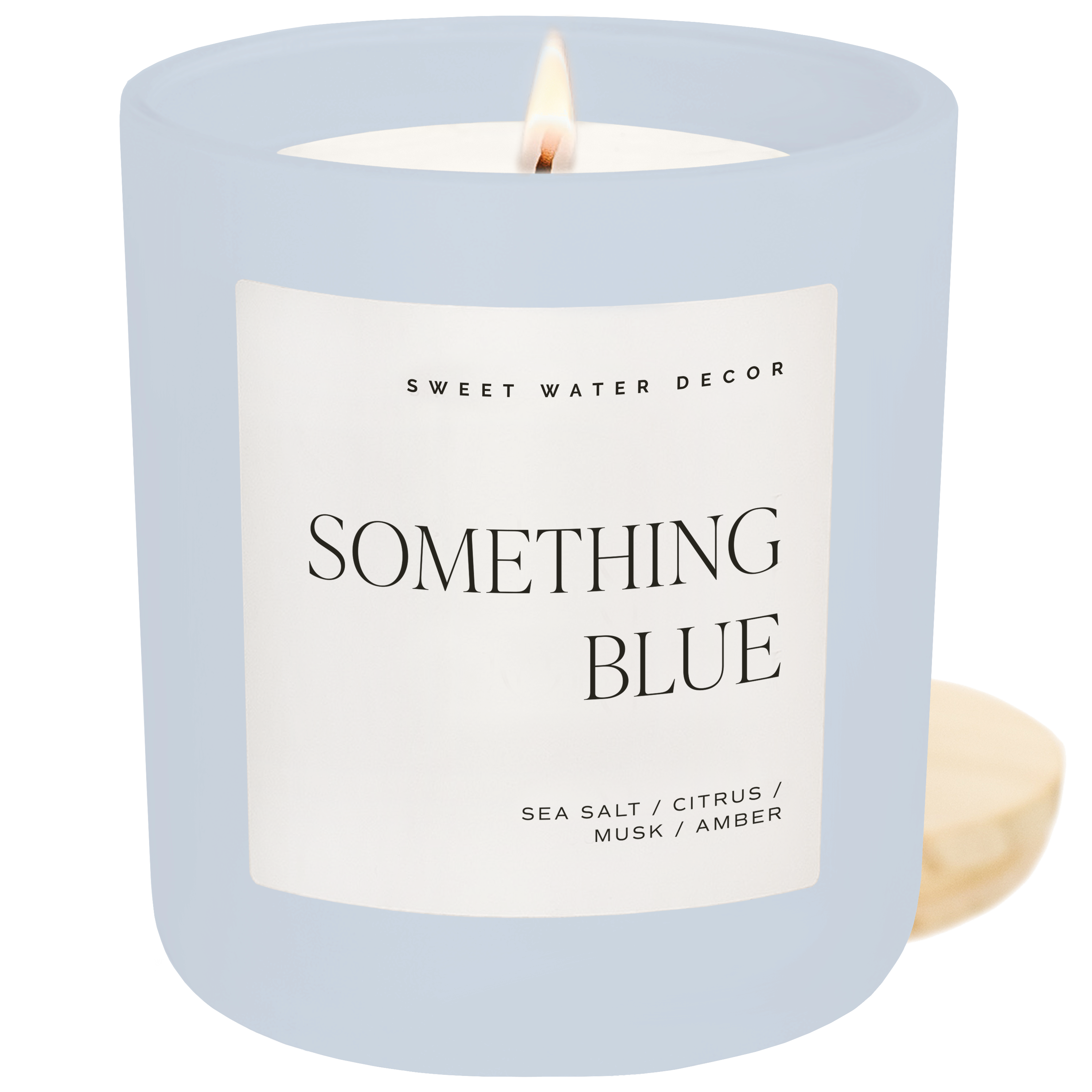 Sweet Water Decor - Something Blue 15 oz Soy Candle, Matte Jar -  Wedding