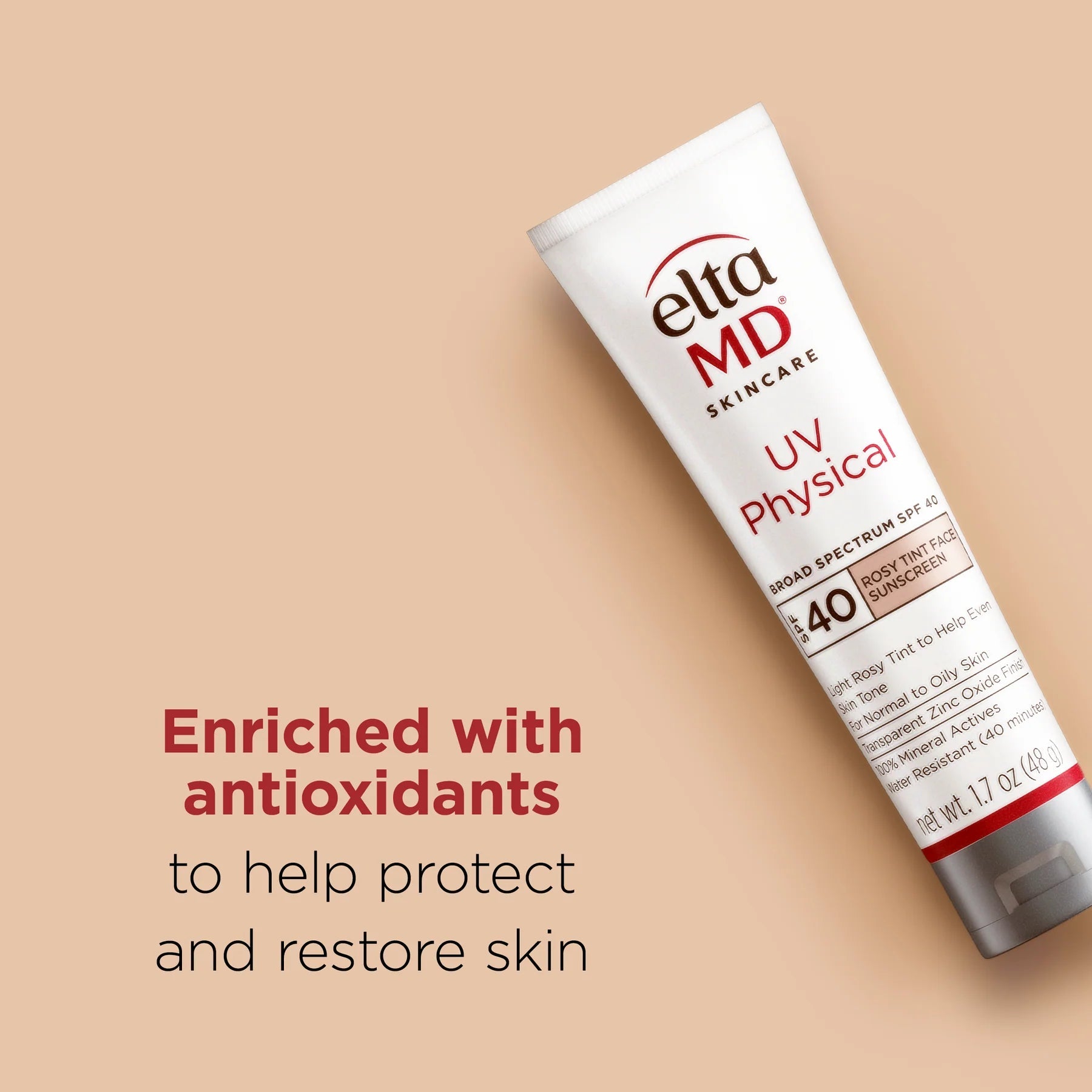 EltaMD UV Physical Broad - Spectrum SPF 40 – Rosy Tint - The Look and Co