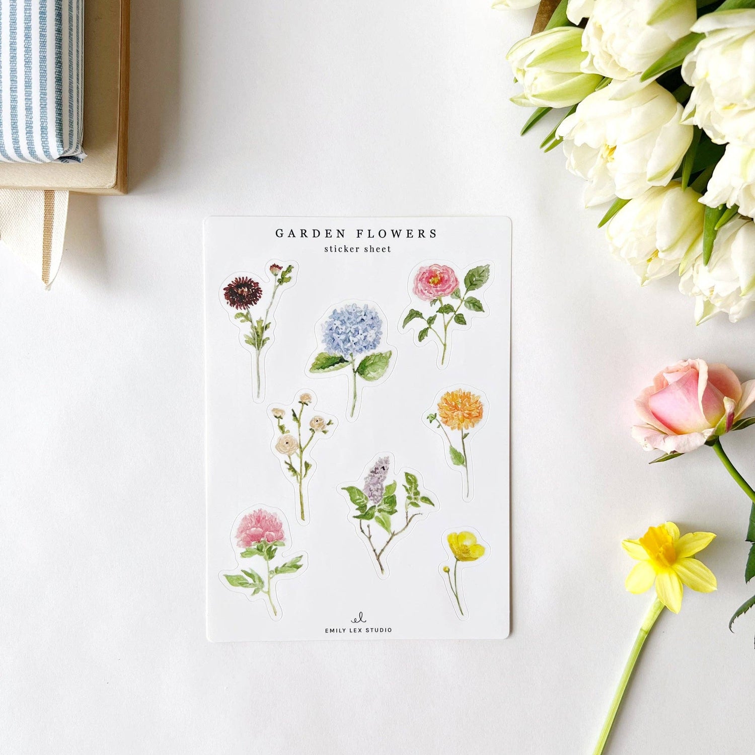 emily lex studio - Garden flowers sticker sheets - The Look and Co