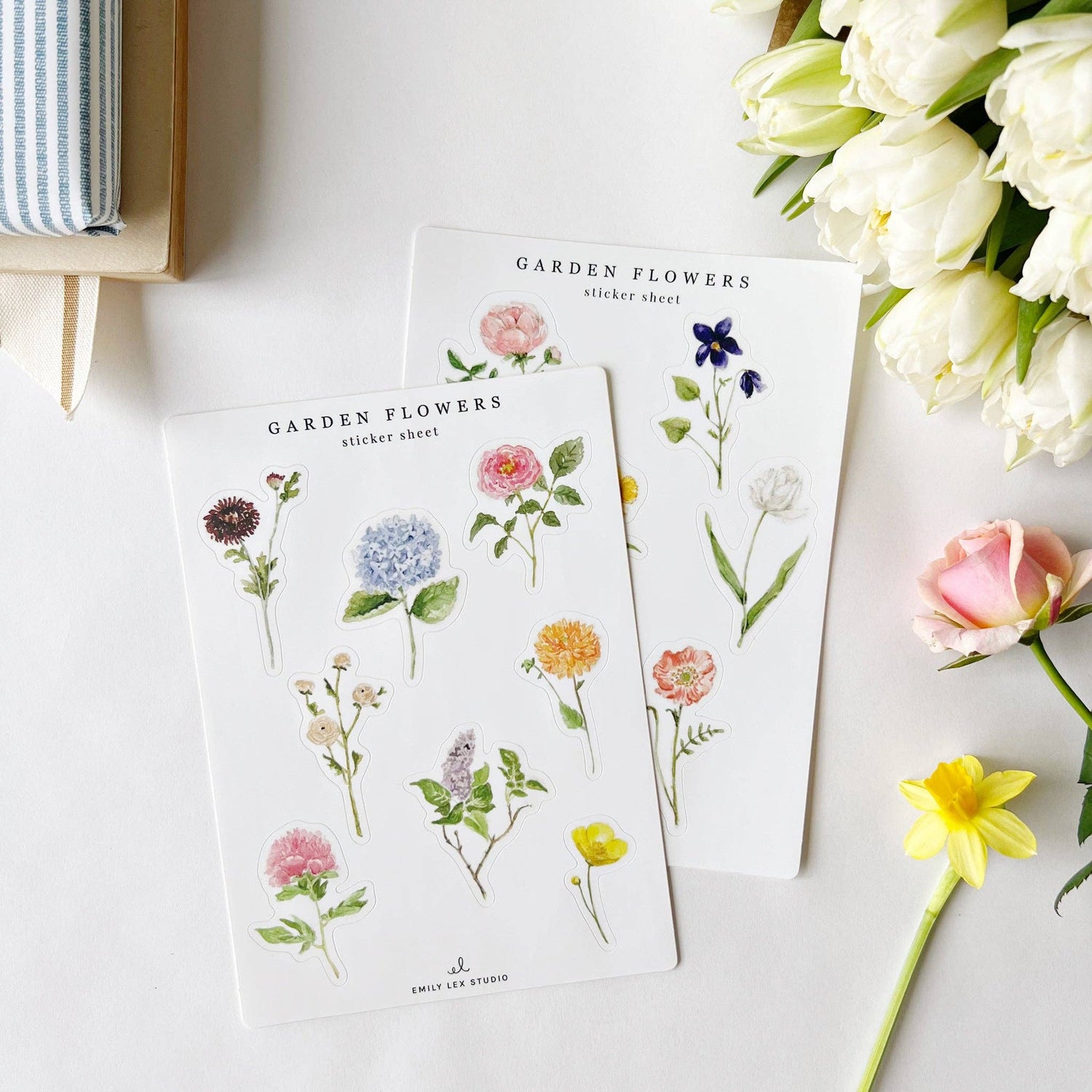 emily lex studio - Garden flowers sticker sheets - The Look and Co