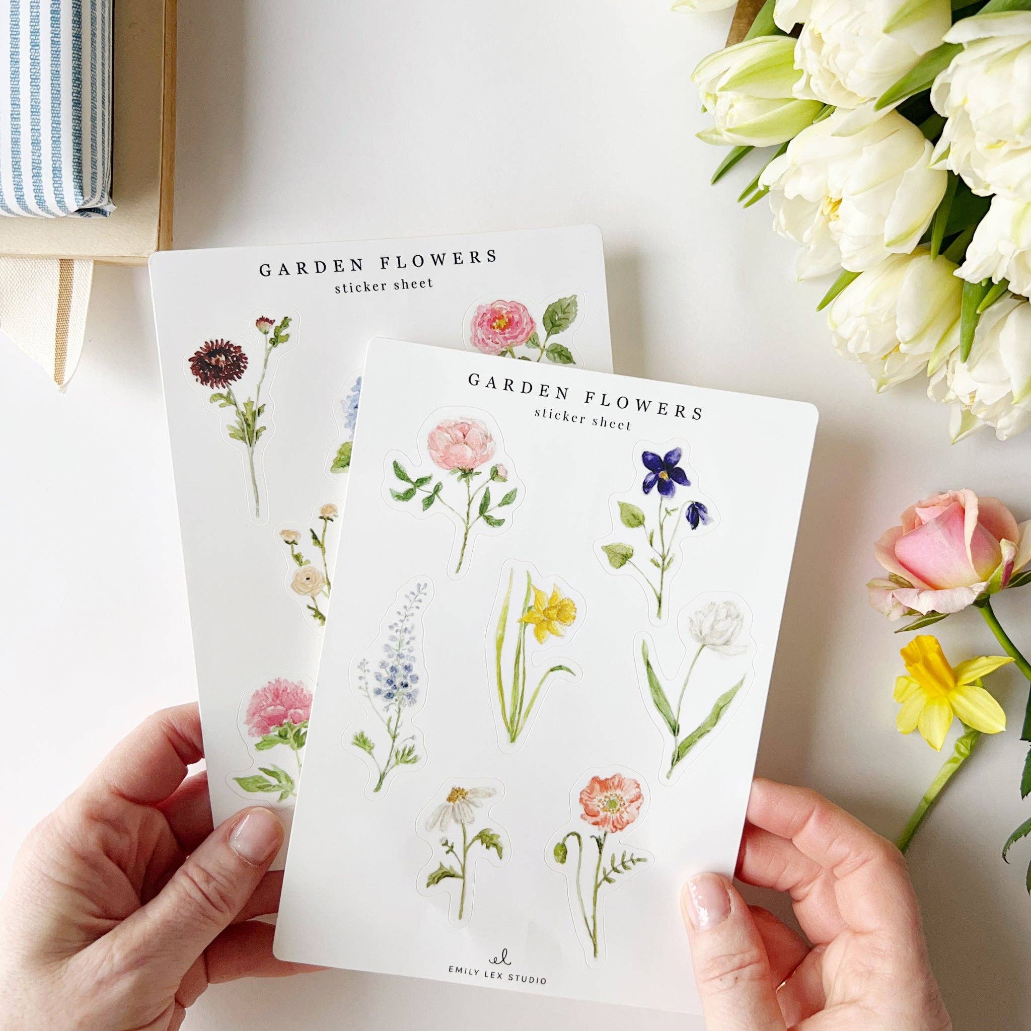 emily lex studio - Garden flowers sticker sheets - The Look and Co