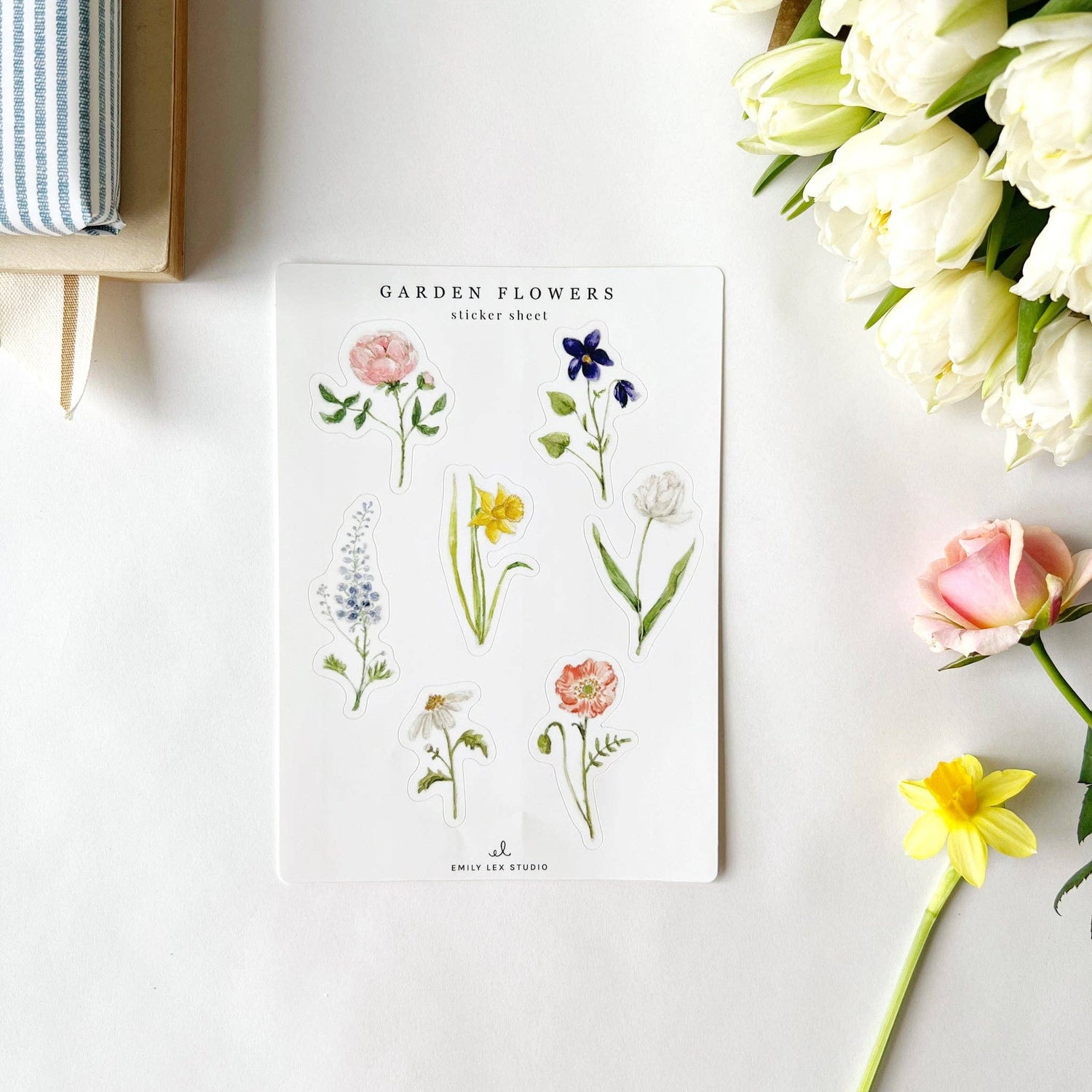 emily lex studio - Garden flowers sticker sheets - The Look and Co
