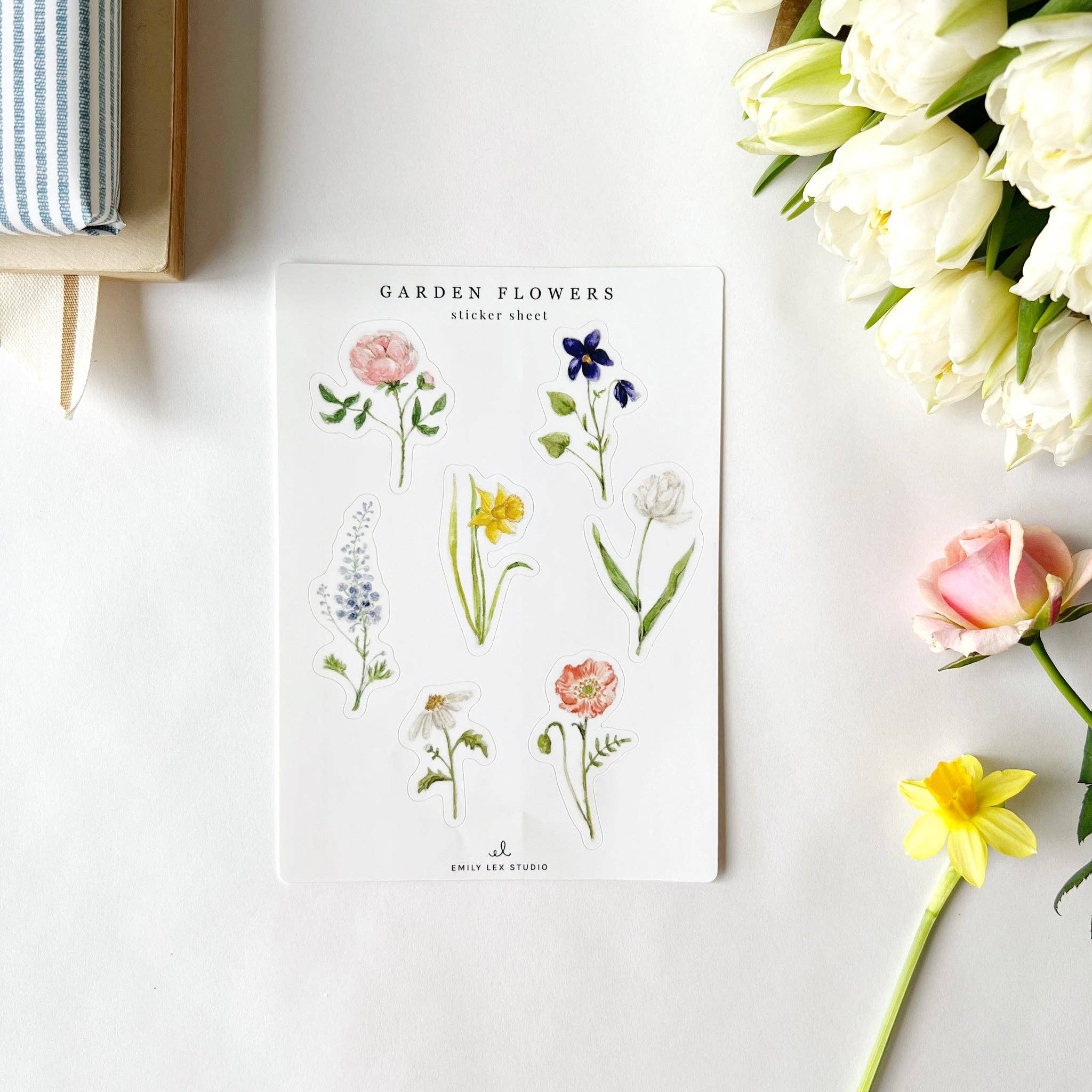 emily lex studio - Garden flowers sticker sheets - The Look and Co