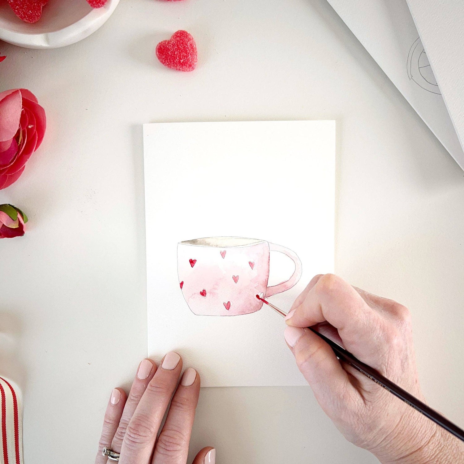 emily lex studio - Love sweet love paintable notecard - The Look and Co
