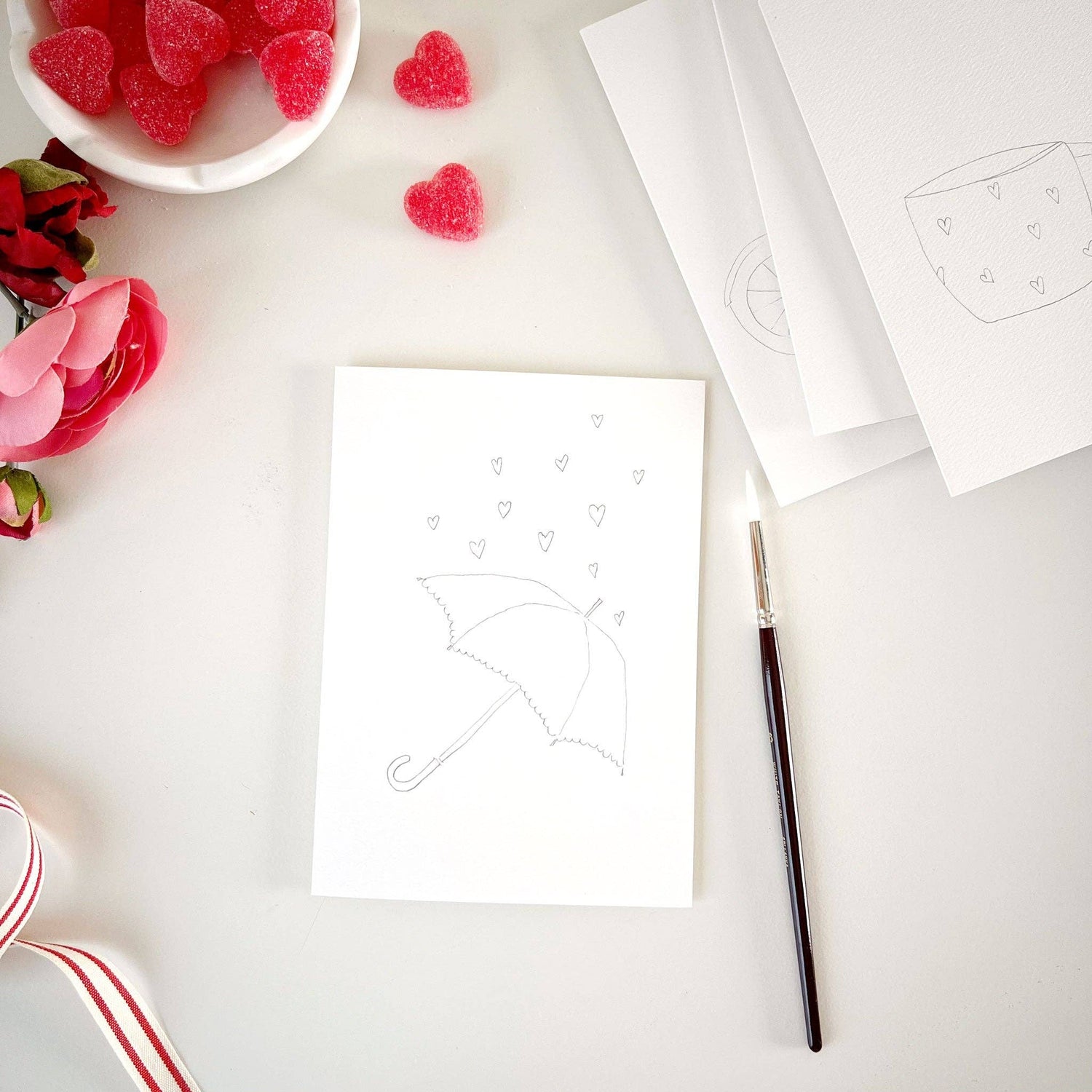 emily lex studio - Love sweet love paintable notecard - The Look and Co