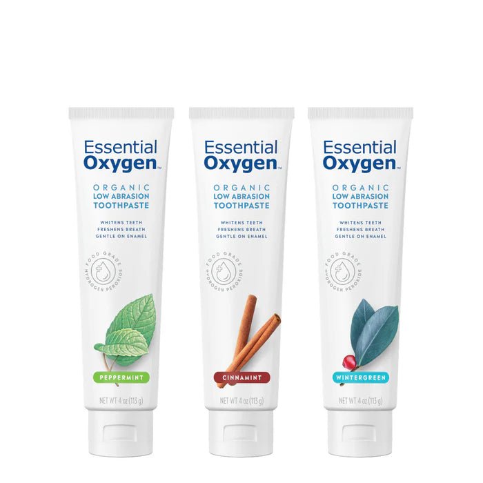 Essential Oxygen Organic Low Abrasion Toothpaste - The Look and Co