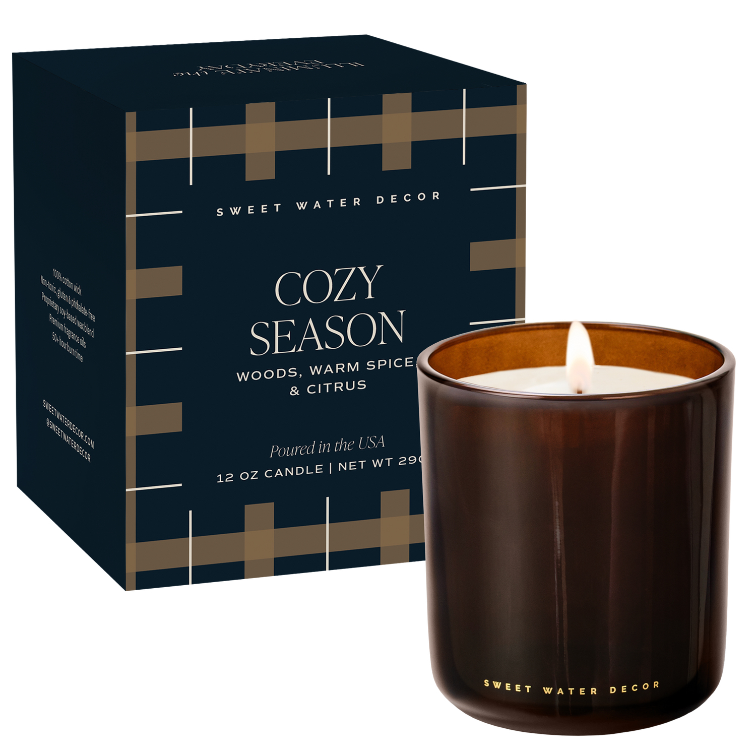 Sweet Water Decor - *NEW* Cozy Season 12 oz Boxed Soy Candle - Fall Decor &amp; Gift