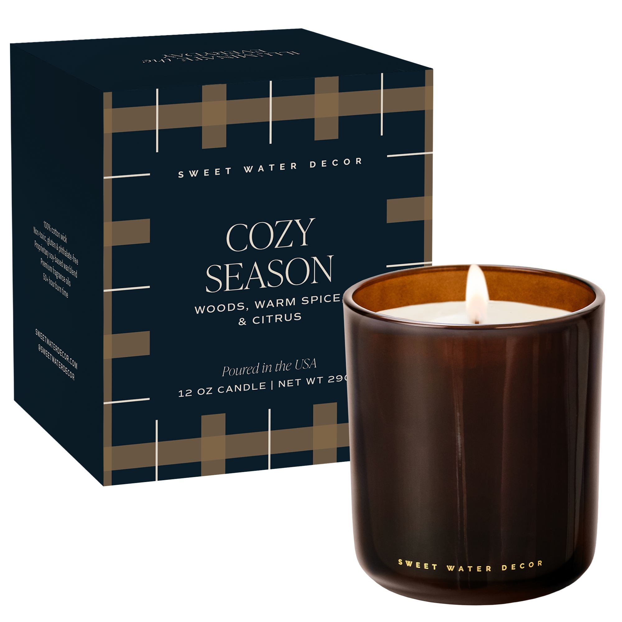 Sweet Water Decor - *NEW* Cozy Season 12 oz Boxed Soy Candle - Fall Decor &amp; Gift