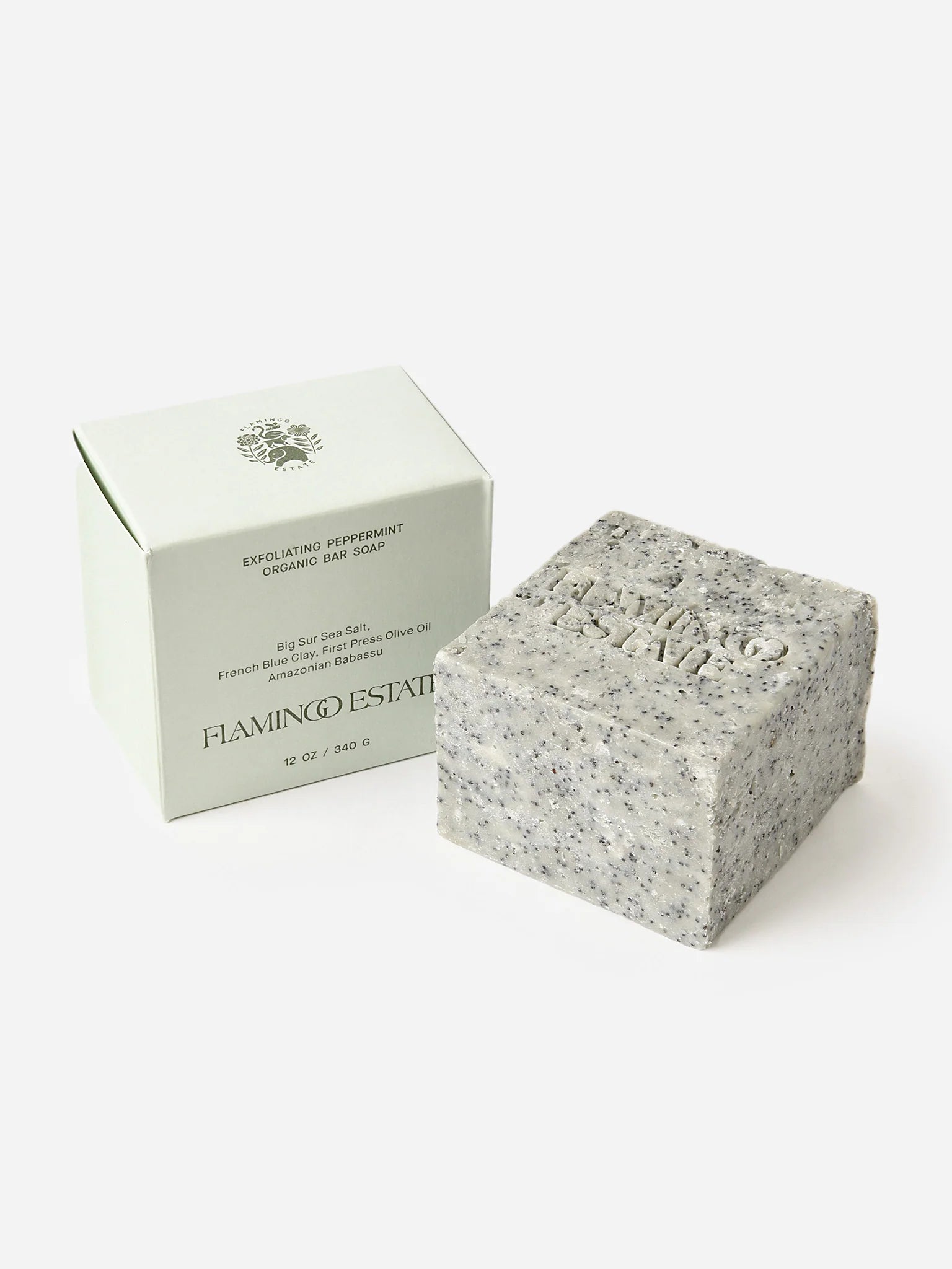 Flamingo Estate Exfoliating Peppermint Soap Brick - The Look and Co
