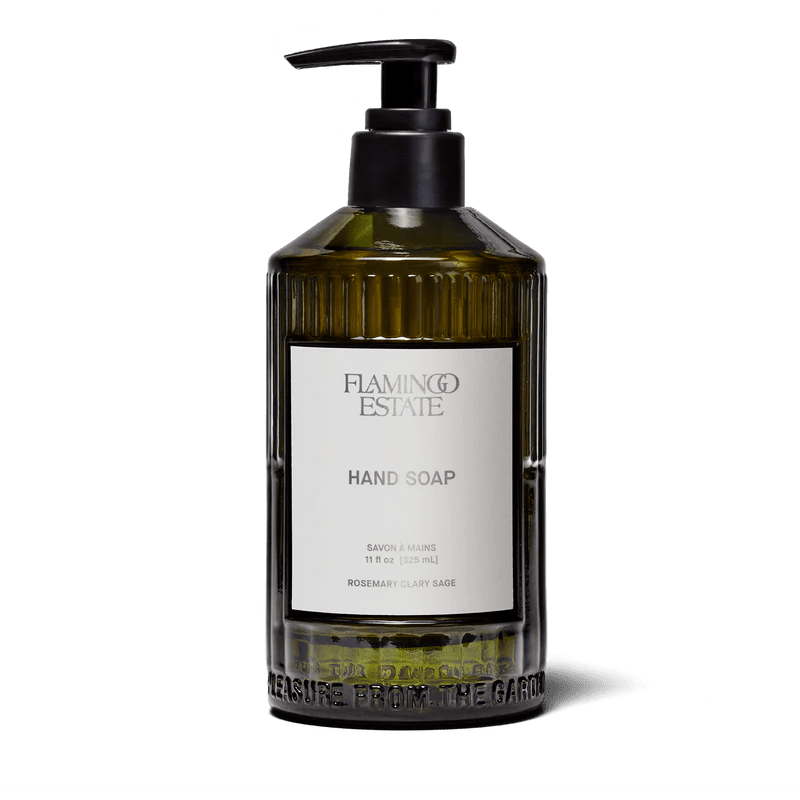 Flamingo Estate Rosemary Clary Sage Glass Hand Soap - The Look and Co