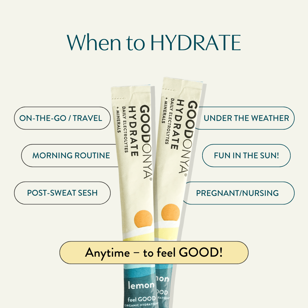 GOODONYA - Organic Hydration™ Stick Pack (12 Single - Serve Sticks) - The Look and Co