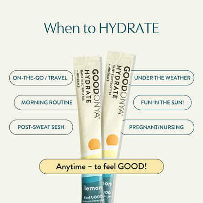 GOODONYA - Organic Hydration™ Stick Pack (12 Single - Serve Sticks) - The Look and Co