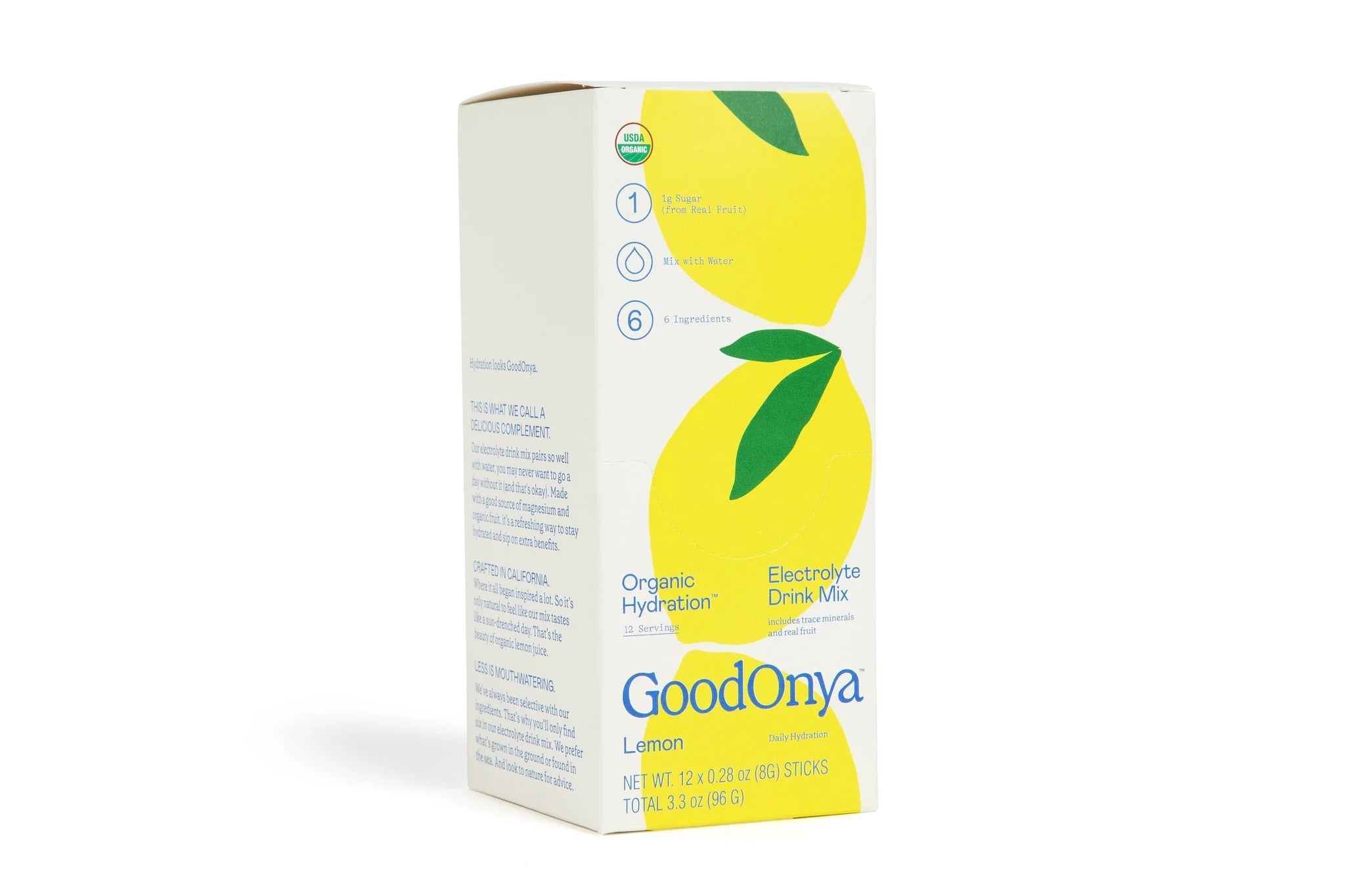 GOODONYA - Organic Hydration™ Stick Pack (12 Single - Serve Sticks) - The Look and Co